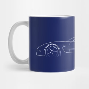 Chevy C5 Corvette Z06 - profile stencil, white Mug